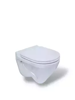 Подвесной унитаз «Sanita Luxe» Attica Lux белый с сиденьем дюропласт с микролифтом белый