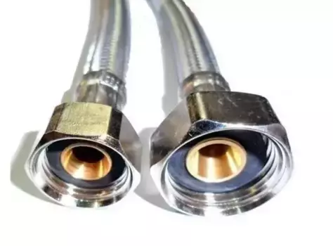 Подводка гибкая в нержавеющей оплётке «Tucai» 3/8"-1/2" Г/Г 0,8 м (1шт.) 80 см