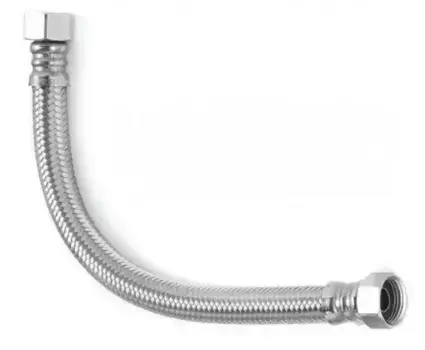 Подводка гибкая в нержавеющей оплётке «Tucai» DN13-1/2"-1/2" Г/ Г 0.3м повышенной проходимости (1шт.) 30 см