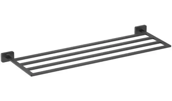 Полка для полотенец «Акватек» Либра AQ4322MB на стену чёрная матовая