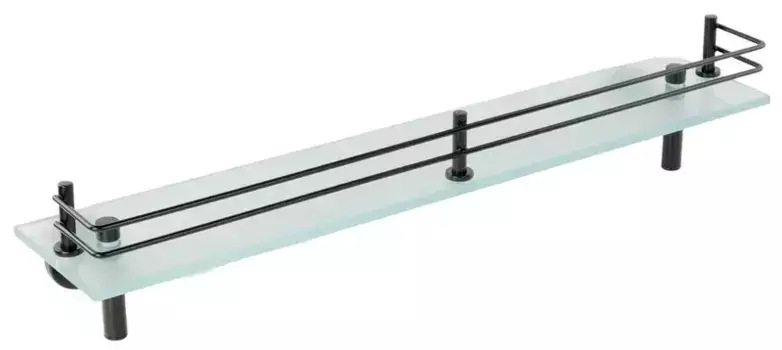 Полка к зеркалу «Migliore» Fortis 31767 на стену чёрная матовая