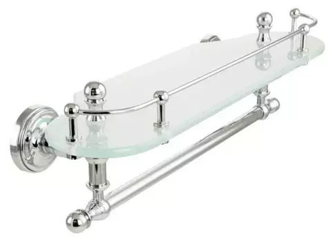 Полка к зеркалу «Migliore» Mirella 17248 на стену с полотенцедержателем хром