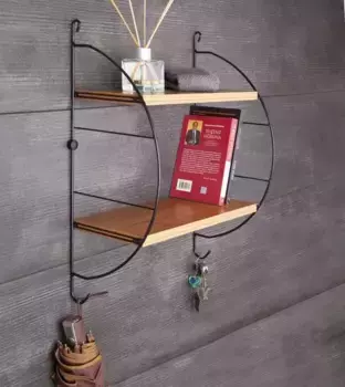 Полка «Tekno-tel» MG502 на стену дерево/чёрная