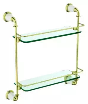 Полка в ванну «Art&Max» Bianchi AM-3684AW-Do на стену золото/белая