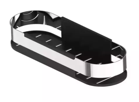 Полка в ванну «Iddis» SHE12SBi44 на стену чёрная/хром