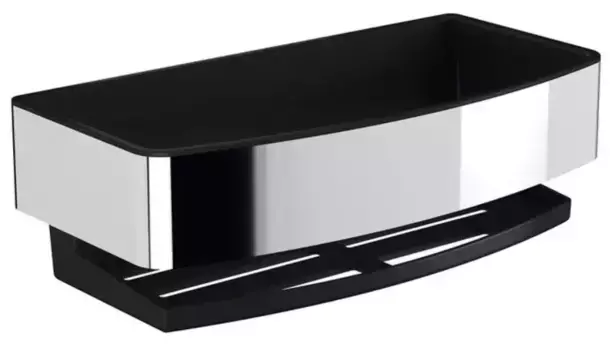 Полка в ванну «Inda» Basket AV251AAL08 на стену хром/чёрная