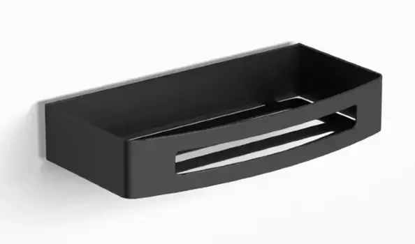 Полка в ванну «Langberger» Black Edition 75160-BPC на стену чёрная