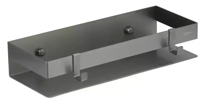Полка в ванну «Lemark» Shelf Line 9776051 на стену с крючками графит