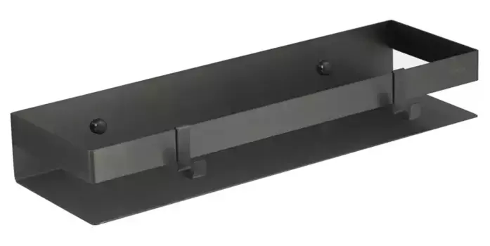 Полка в ванну «Lemark» Shelf Line 9776054 на стену с крючками графит