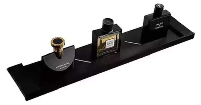 Полка в ванну «Orans» OLS-P7202 на стену чёрная матовая