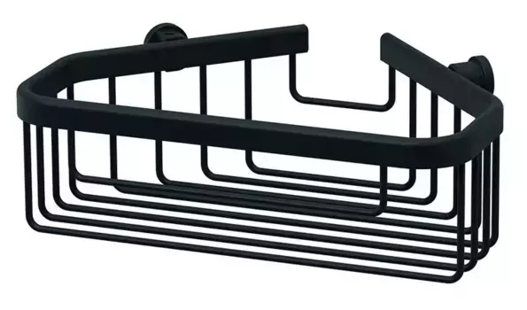 Полка в ванну «Sonia» 182855 на стену чёрная матовая