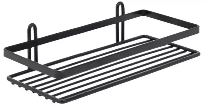 Полка в ванну «Tekno-tel» ES081B на стену чёрная матовая