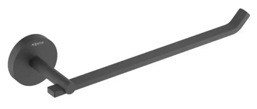 Полотенцедержатель «Акватек» Бетта AQ4619MB на стену чёрный матовый