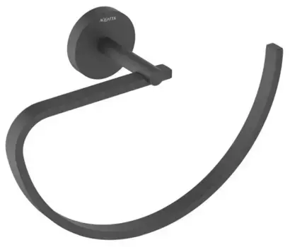 Полотенцедержатель «Акватек» Бетта AQ4621MB на стену чёрный матовый