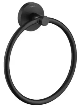Полотенцедержатель «Акватек» Европа AQ4112MB на стену чёрный матовый