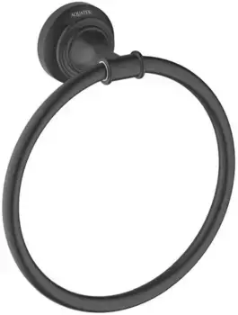 Полотенцедержатель «Акватек» Классик AQ4512MB на стену чёрный матовый