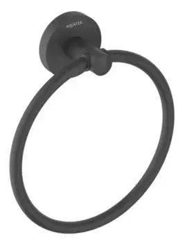 Полотенцедержатель «Акватек» Оберон AQ4212MB на стену чёрный матовый