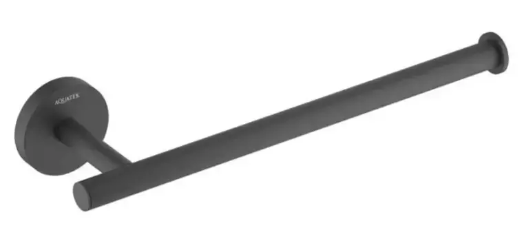 Полотенцедержатель «Акватек» Оберон AQ4219MB на стену чёрный матовый