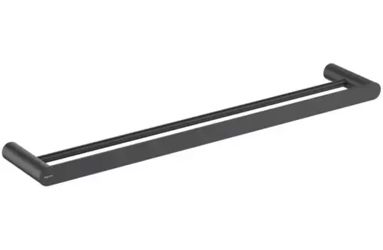 Полотенцедержатель двойной «Акватек» Лира AQ4430MB на стену чёрный матовый