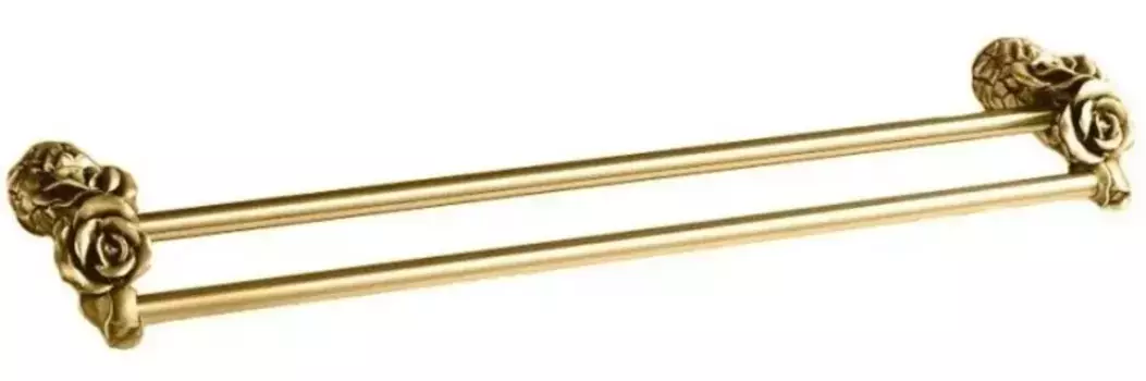 Полотенцедержатель двойной «Art&Max» Rose AM-0918-Do на стену золото