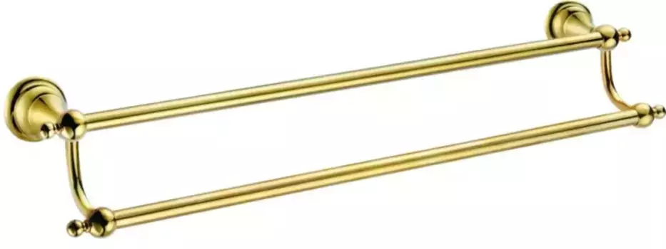 Полотенцедержатель двойной «Azario» Elvia AZ91102G на стену золото