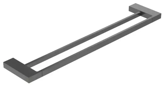 Полотенцедержатель двойной «Cezares» SLIDER-THD-60-GM на стену оружейная сталь