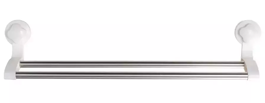 Полотенцедержатель двойной «Grampus» Blonde GR-7078 на стену белый/хром