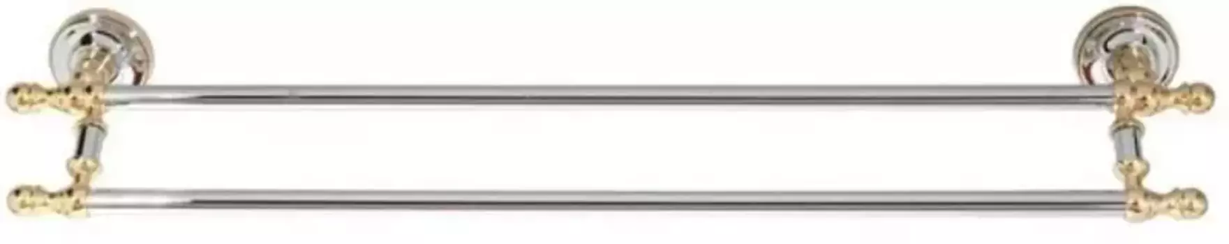 Полотенцедержатель двойной «Migliore» Mirella 17294 на стену хром/золото