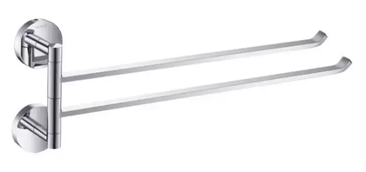 Полотенцедержатель двойной поворотный «Акватек» Бетта AQ4613CR на стену хром