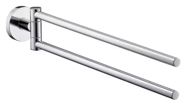 Полотенцедержатель двойной поворотный «Акватек» Вега AQ4013CR на стену хром