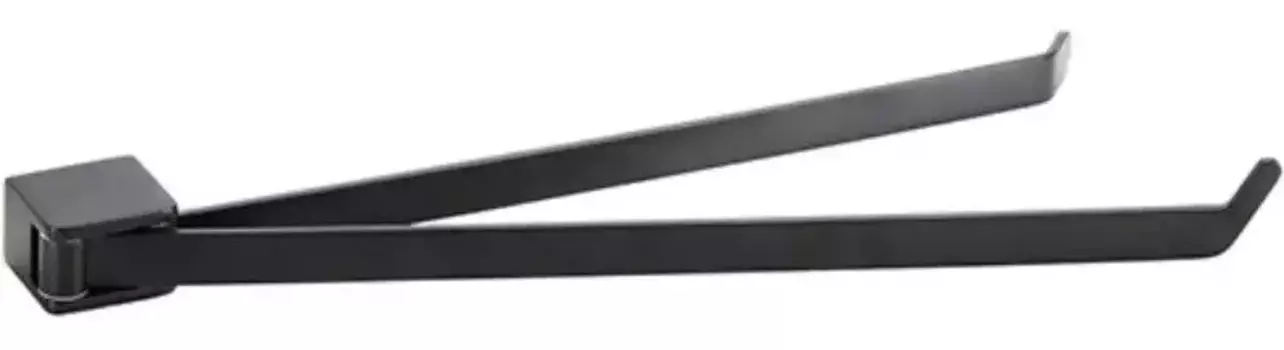 Полотенцедержатель двойной поворотный «Bemeta» Organic Black 167004100 на стену чёрный матовый