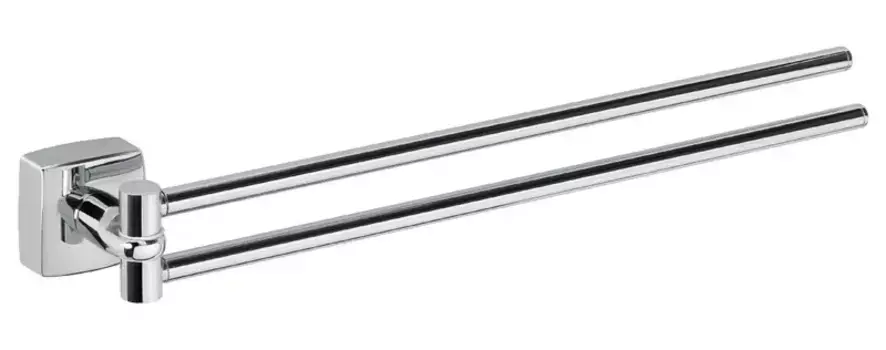 Полотенцедержатель двойной поворотный «Fixsen» Kvadro FX-61302A на стену хром