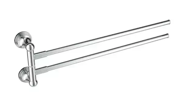 Полотенцедержатель двойной поворотный «Grampus» Laguna GR-7802A на стену хром