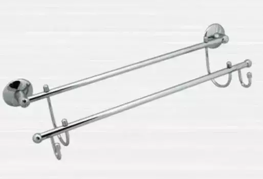 Полотенцедержатель двойной «Rainbowl» Otel 2537 на стену хром