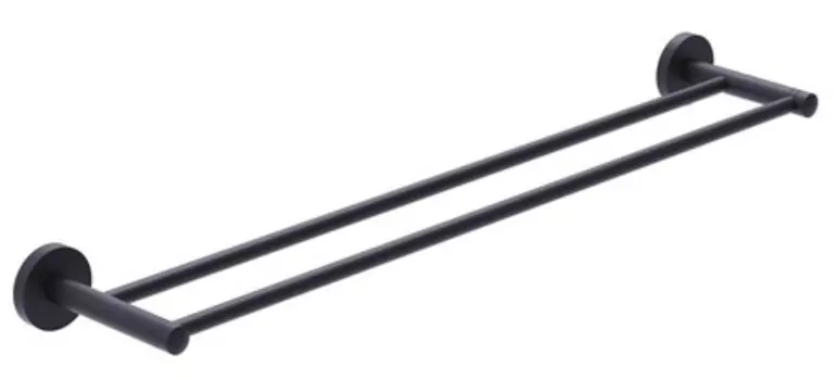 Полотенцедержатель двойной «Timo» Saona 13056/03 на стену чёрный