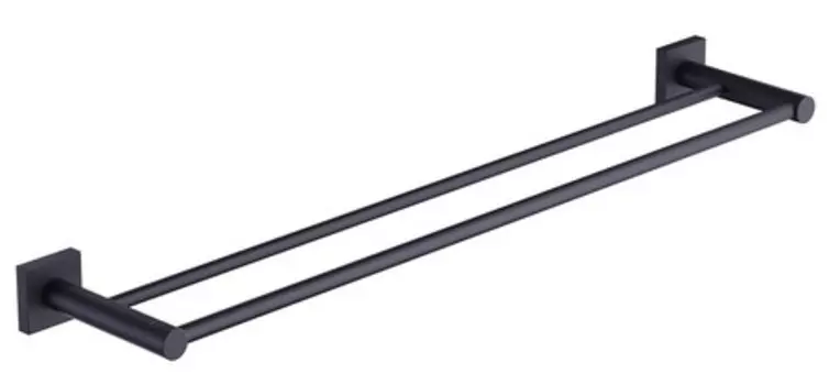 Полотенцедержатель двойной «Timo» Selene 12056/03 на стену чёрный