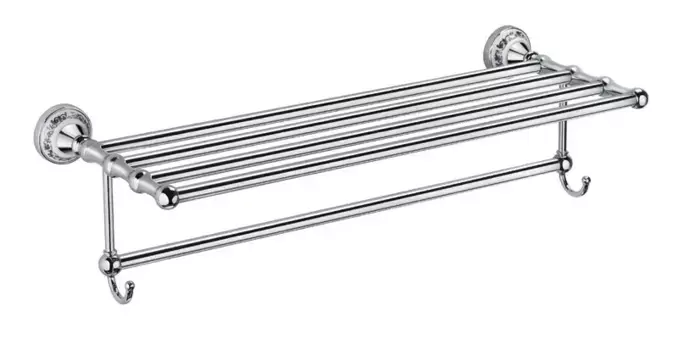 Полотенцедержатель с полкой «Fixsen» Bogema FX-78515 на стену хром