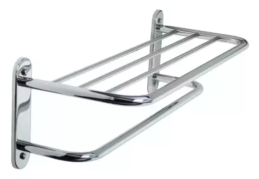 Полотенцедержатель с полкой «Fixsen» Hotel FX-31015 на стену хром