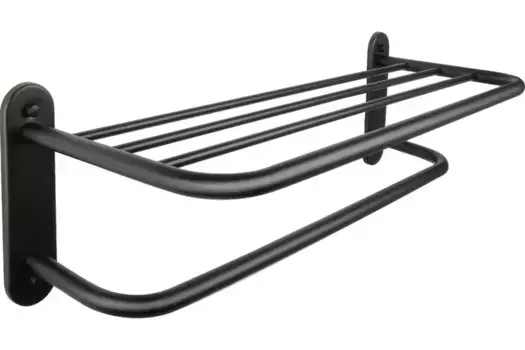 Полотенцедержатель с полкой «Fixsen» Hotel FX-31015B на стену чёрный