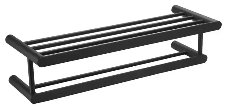 Полотенцедержатель с полкой «Mediclinics» Aura AI1323B на стену чёрный