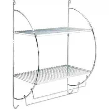 Полотенцедержатель с полкой «Tekno-tel» MG501 на стену хром