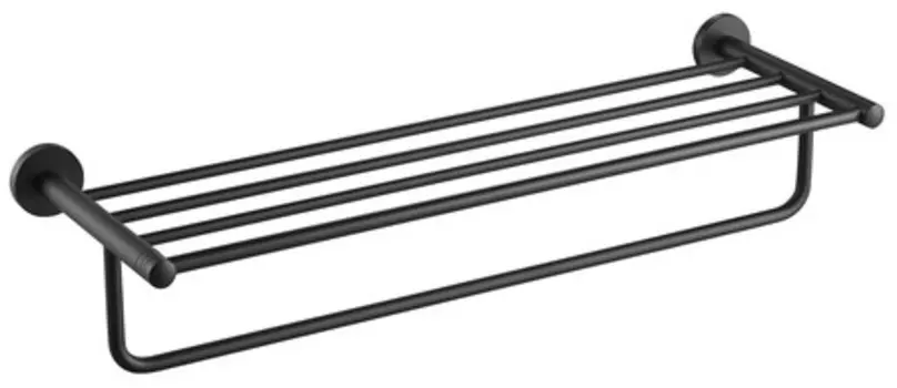 Полотенцедержатель с полкой «Timo» Saona 13058/03 на стену чёрный