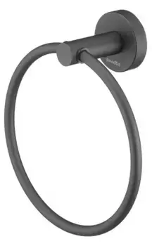 Полотенцедержатель «Swedbe» Attribut 9803B на стену чёрный матовый