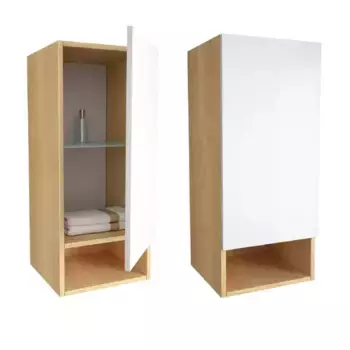 Полу-пенал «Dreja» Perfecto 35 подвесной белый/дуб универсальный