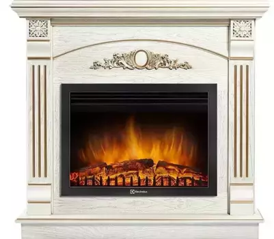 Портал «Firelight» Barocco 25 белый дуб с золотой патиной