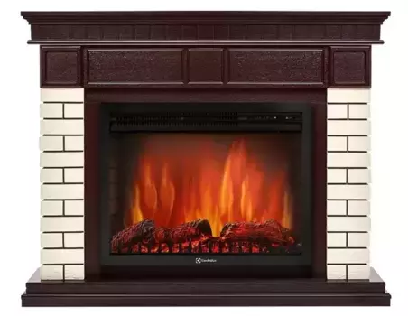 Портал «Firelight» Bricks 30 камень бежевый/темный дуб