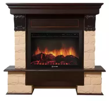 Портал «Firelight» Forte 25S камень бежевый/темный дуб