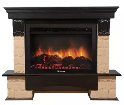 Портал «Firelight» Forte 30S камень бежевый/шпон венге