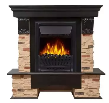 Портал «Firelight» Pietra Classic камень сланец натуральный/темный дуб