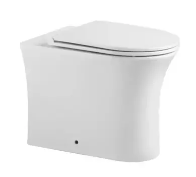 Приставной унитаз безободковый «Agger» AT01200 белый с сиденьем дюропласт с микролифтом белое